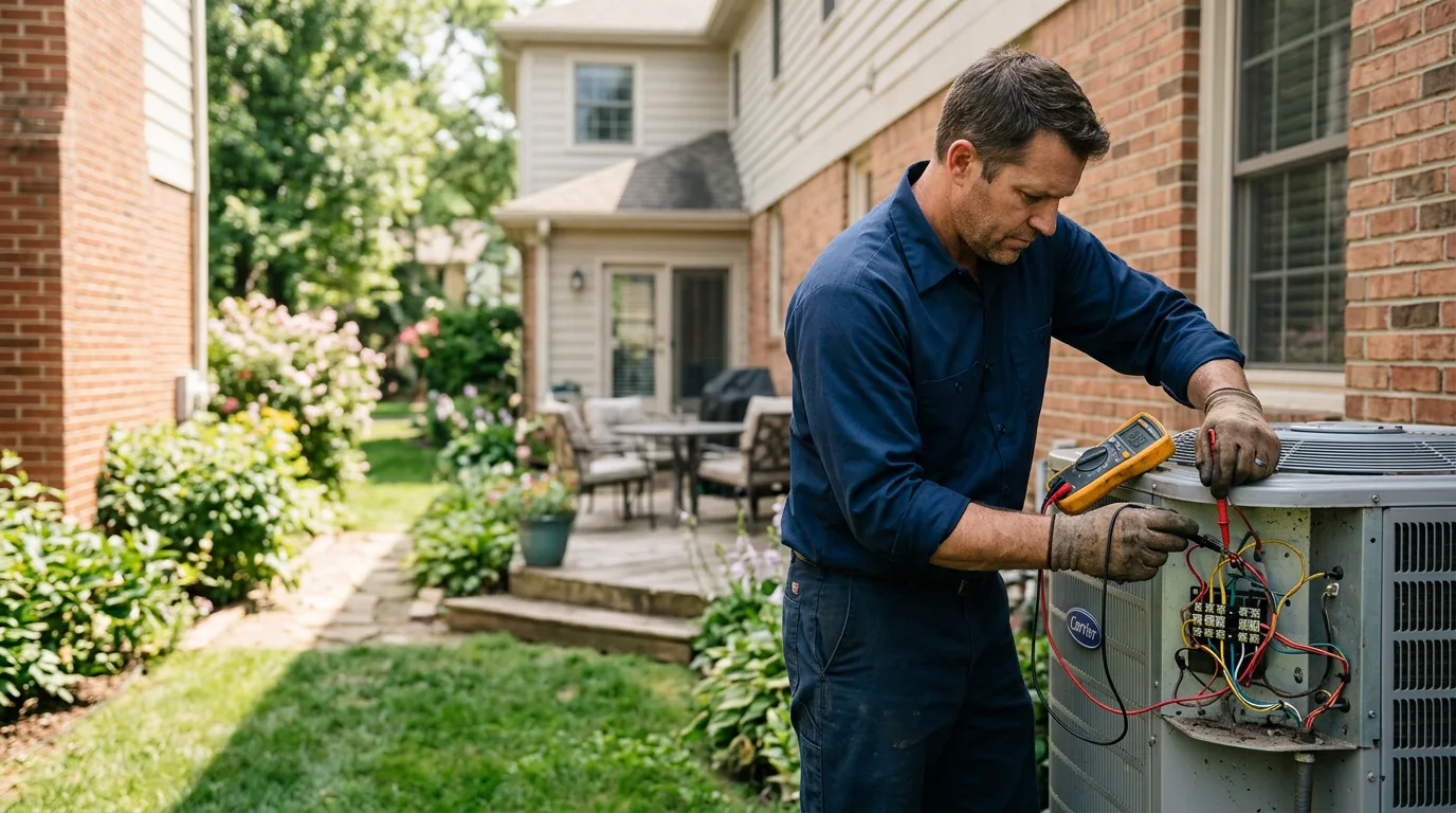 HVAC technician working near Arlington, IN